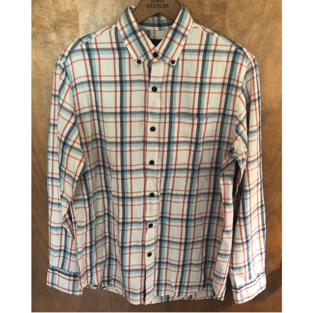 J. Crew Men's Plaid Button Down Shirt Long Sleeve Cotton Coastal Nautical NWT